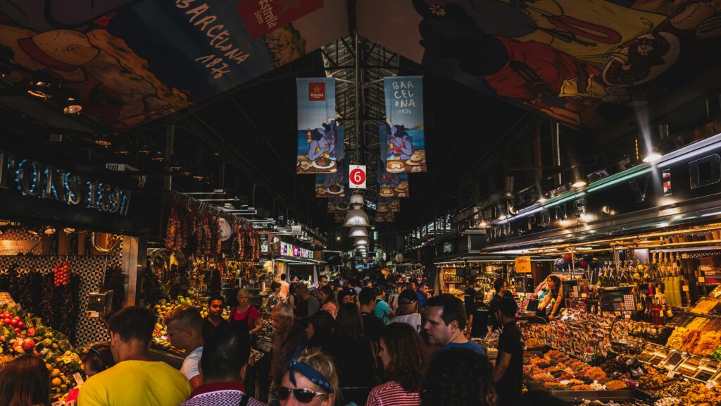 The Boqueria market in Las Ramblas, in one of the best neighborhoods to live in Barcelona