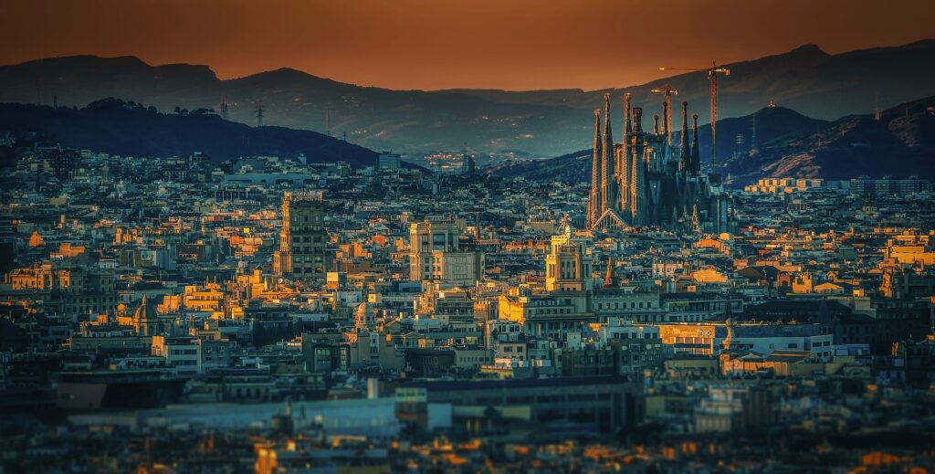 The modern skyline of Barcelona, a cityscape full of investment opportunities and economic growth