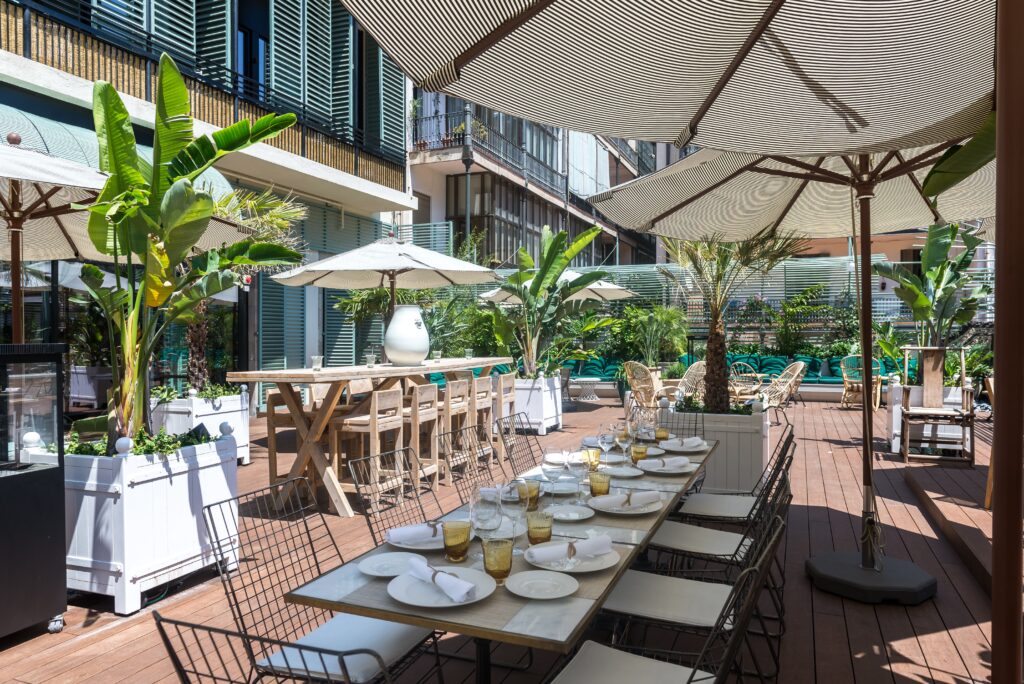 The terrace of the Batuar Restaurant & Bar